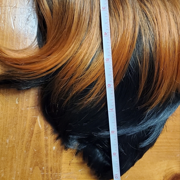 Short Bob Pixie Cut  ombre golden top to black wig 10" Synthetic - Picture 9 of 16